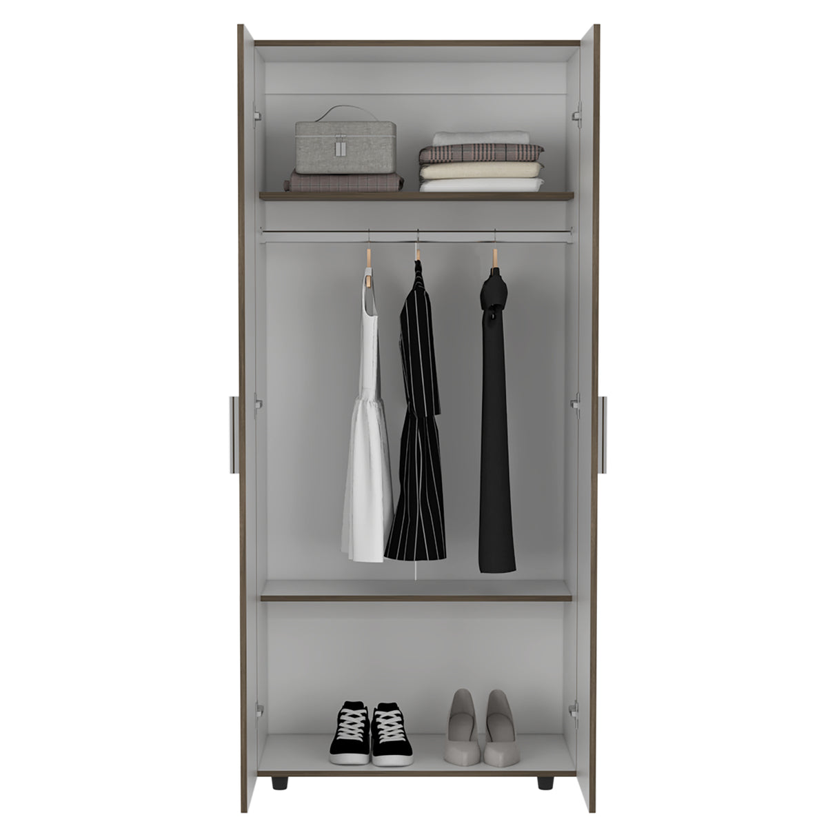 Closet Hogar Bellota y Blanco 80x180.5cm con Dos Puertas - CLOSETS | Bylmo