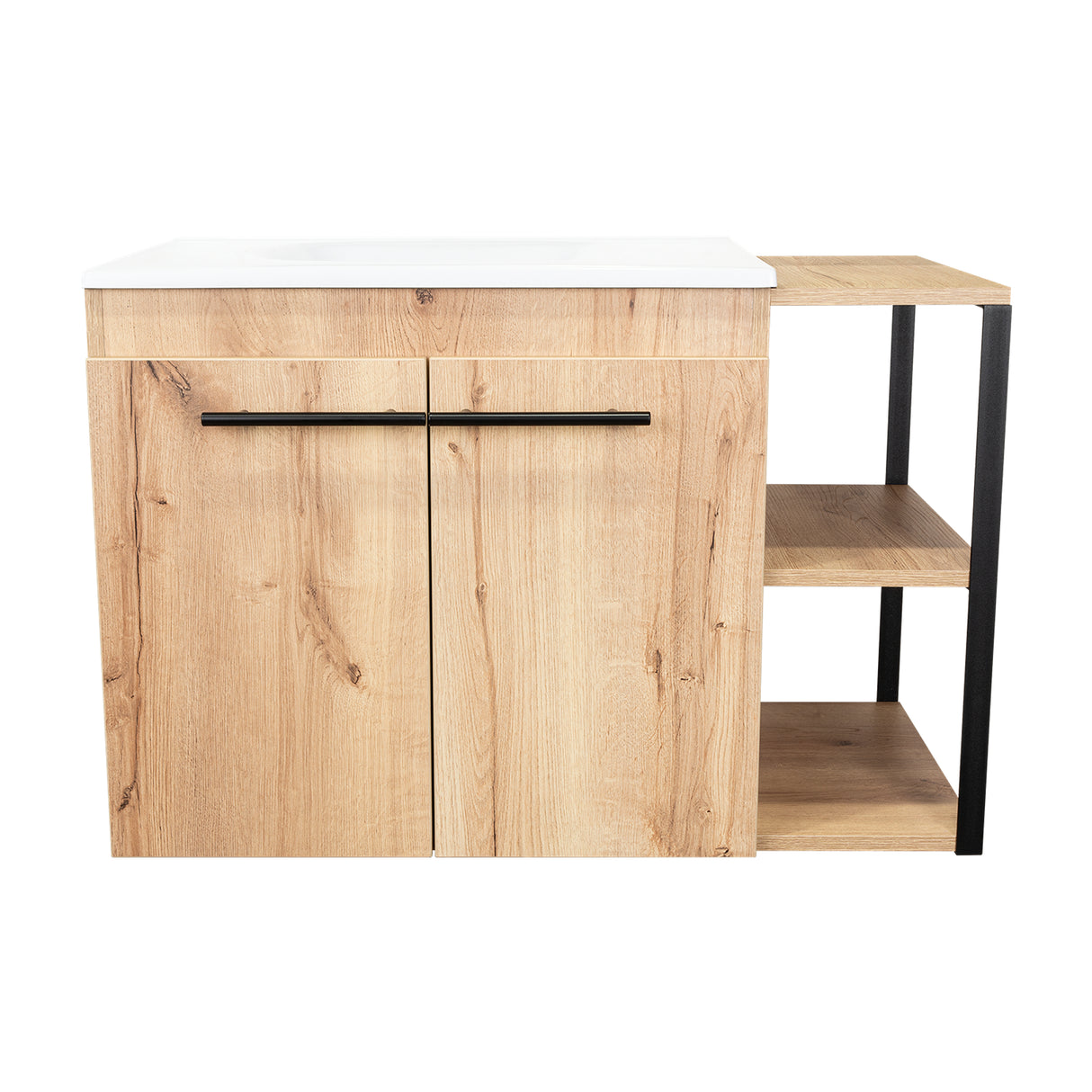 Mueble para Lavamanos Khari Duna 80x80cm Individual con Lavamanos y con con Dos Puertas - Muebles para Baño | Bylmo