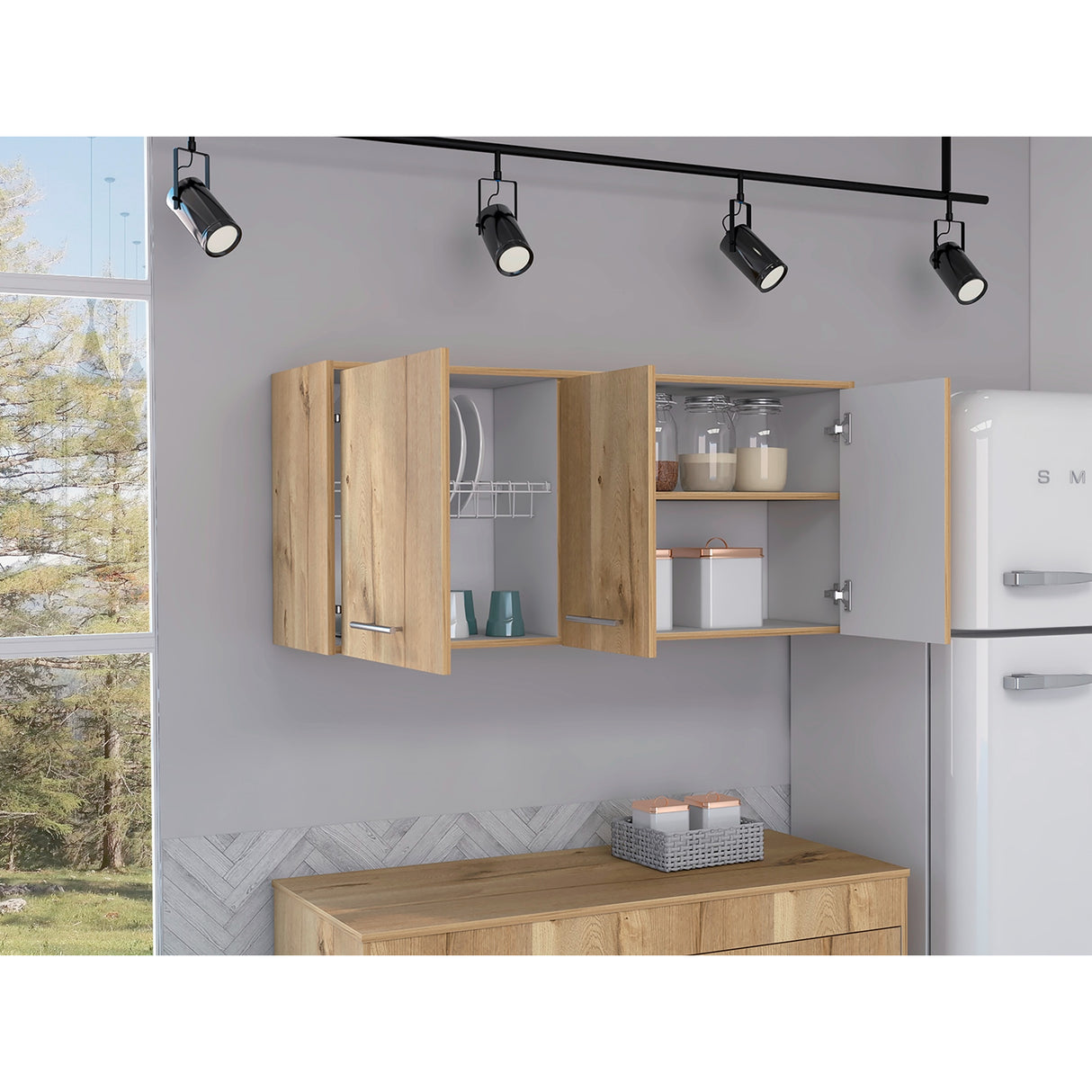 Mueble Superior de Cocina Orion Duna 120x54.5cm con Tres Puertas y con Locero - MUEBLES SUPERIORES DE COCINA | Bylmo