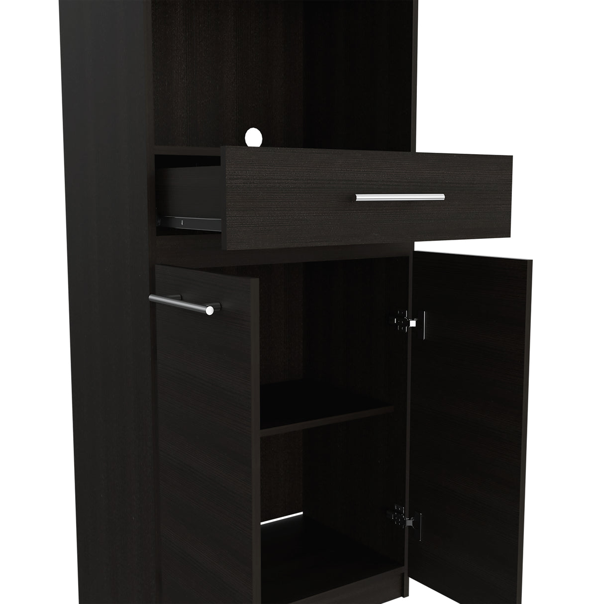 Módulo Microondas Manchester Wengue 62x197.6cm con Un Cajón y con Cuatro Puertas - ALACENAS Y MUEBLES MICROONDAS | Bylmo