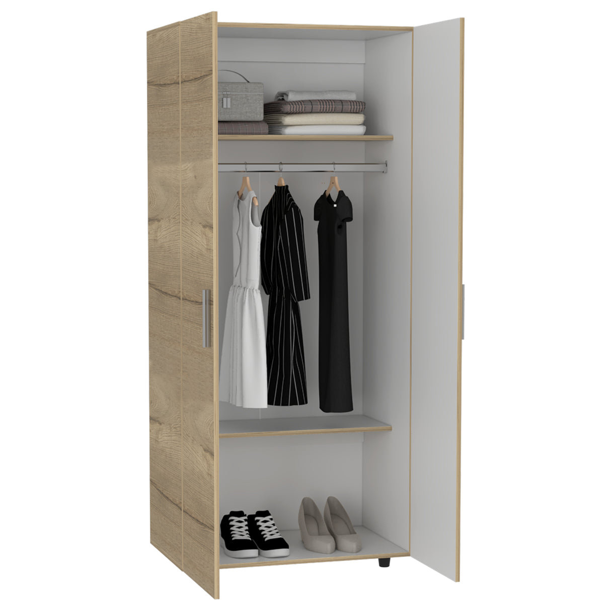 Closet Hogar Duna y Blanco 80x180.5cm con Dos Puertas - CLOSETS | Bylmo