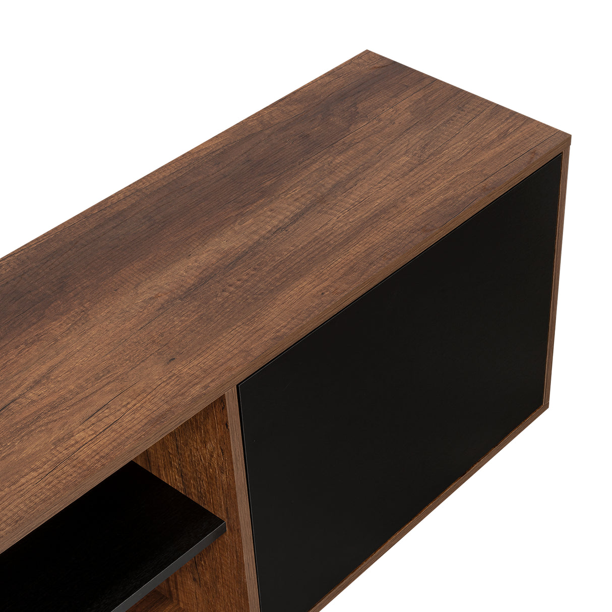 Rack de TV Classic Caramelo y Wengue 180x52.5cm para TV Hasta 70" Pulgadas con Cuatro Compartimientos - MUEBLES DE TV | Bylmo