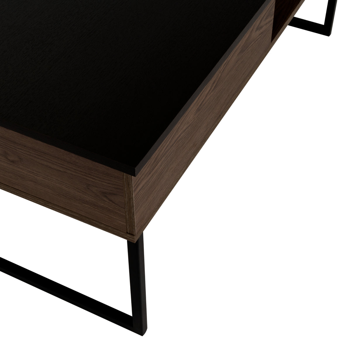 Mesa de Centro 5G Coñac y Wengue 105.1x45.7cm Rectangular Extensible con Compartimiento - MESAS DE CENTRO | Bylmo