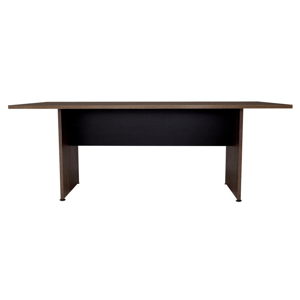 Mesa de Reunión Home Office Wengue y Coñac 200x75cm sin Cajones - ESCRITORIOS | Bylmo