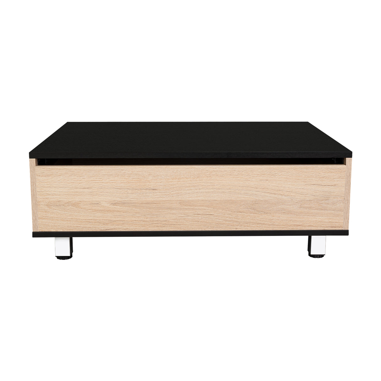 Mesa de Centro 5G Wengue y Rovere 80x29cm Rectangular Extensible con Compartimiento - MESAS DE CENTRO | Bylmo