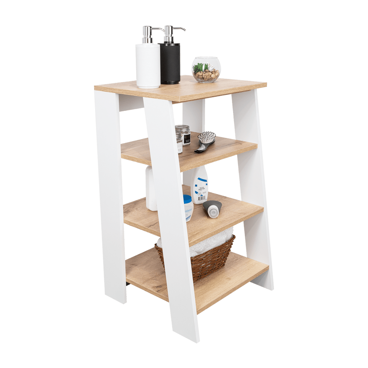 Optimizador de Baño BiColor Blanco 44x75.6cm sin Cajones y con Tres Entrepaños - Muebles para Baño | Bylmo