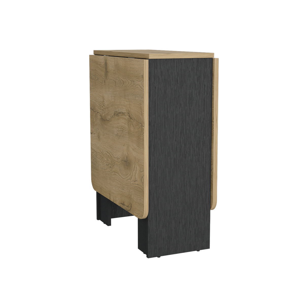 Mesa Auxiliar de Cocina Gateleg Wengue y Macadamia 60x78.6cm Rectangular Plegable de Seis Puestos - MESAS AUXILIARES | Bylmo