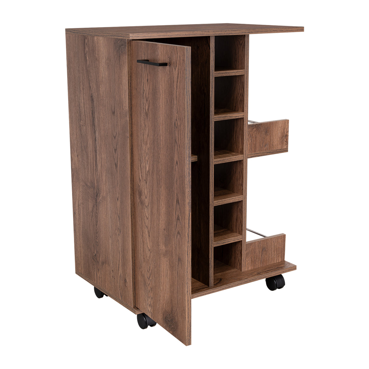 Bar Andorra Bellota 60x82cm con Un Cajón y con Seis Portabotellas - Bares | Bylmo