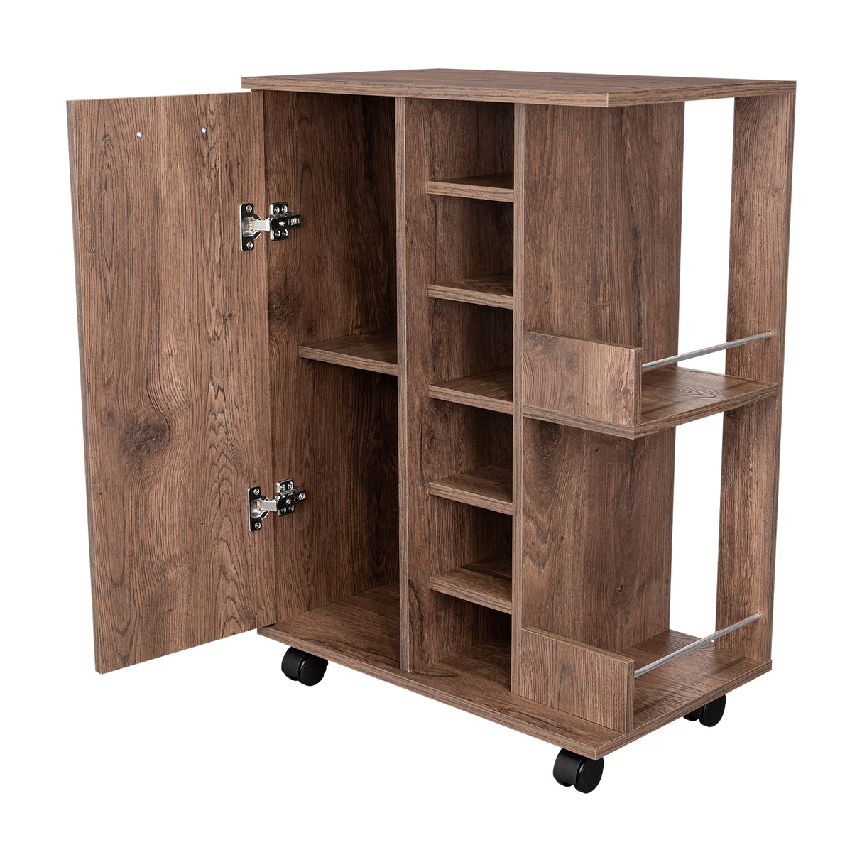 Bar Andorra Bellota 60x82cm con Un Cajón y con Seis Portabotellas - Bares | Bylmo