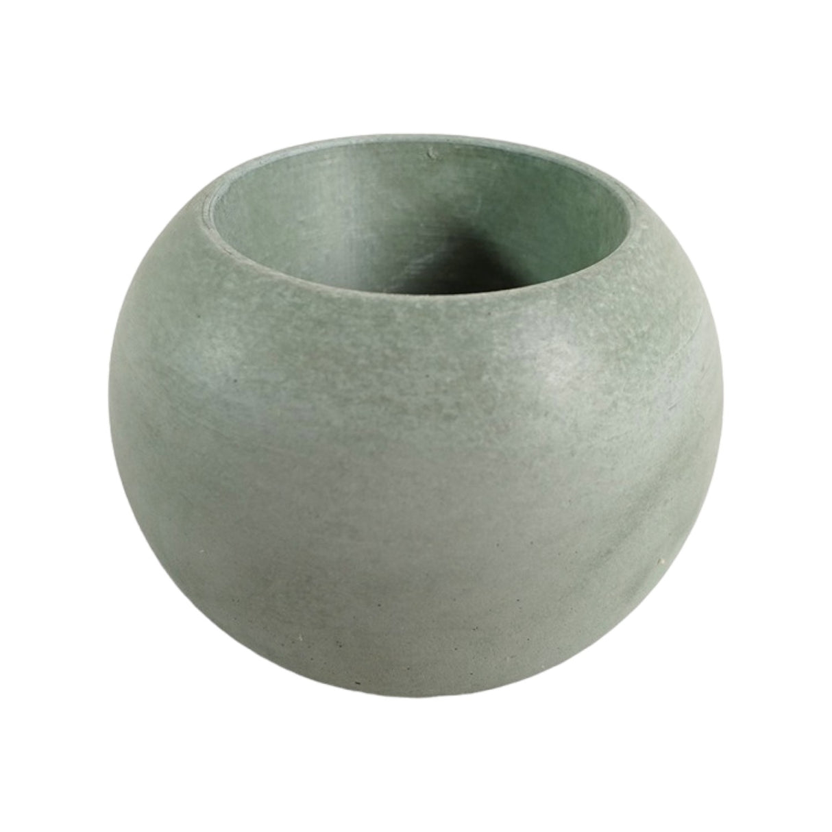 Matera de mesa Luna Verde Oliva 6x7cm de Cemento Circular de 0.2 Litros - Jardineria | Bylmo