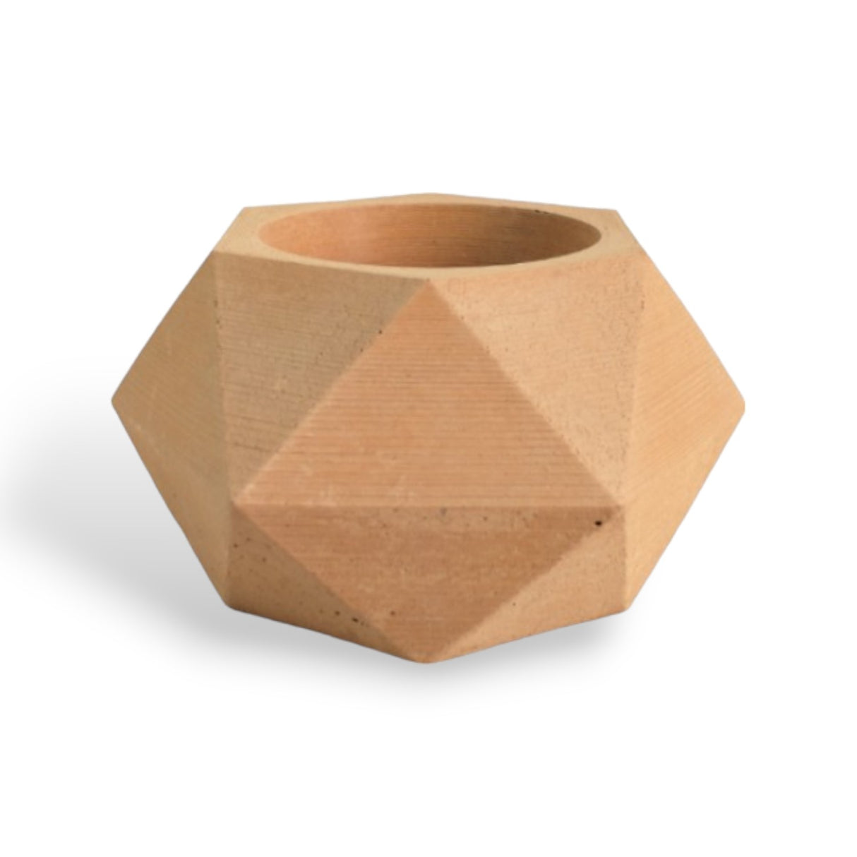 Matera de mesa Adara Petty Café 7x7cm de Cemento Hexagonal de 0.2 Litros - Jardineria | Bylmo