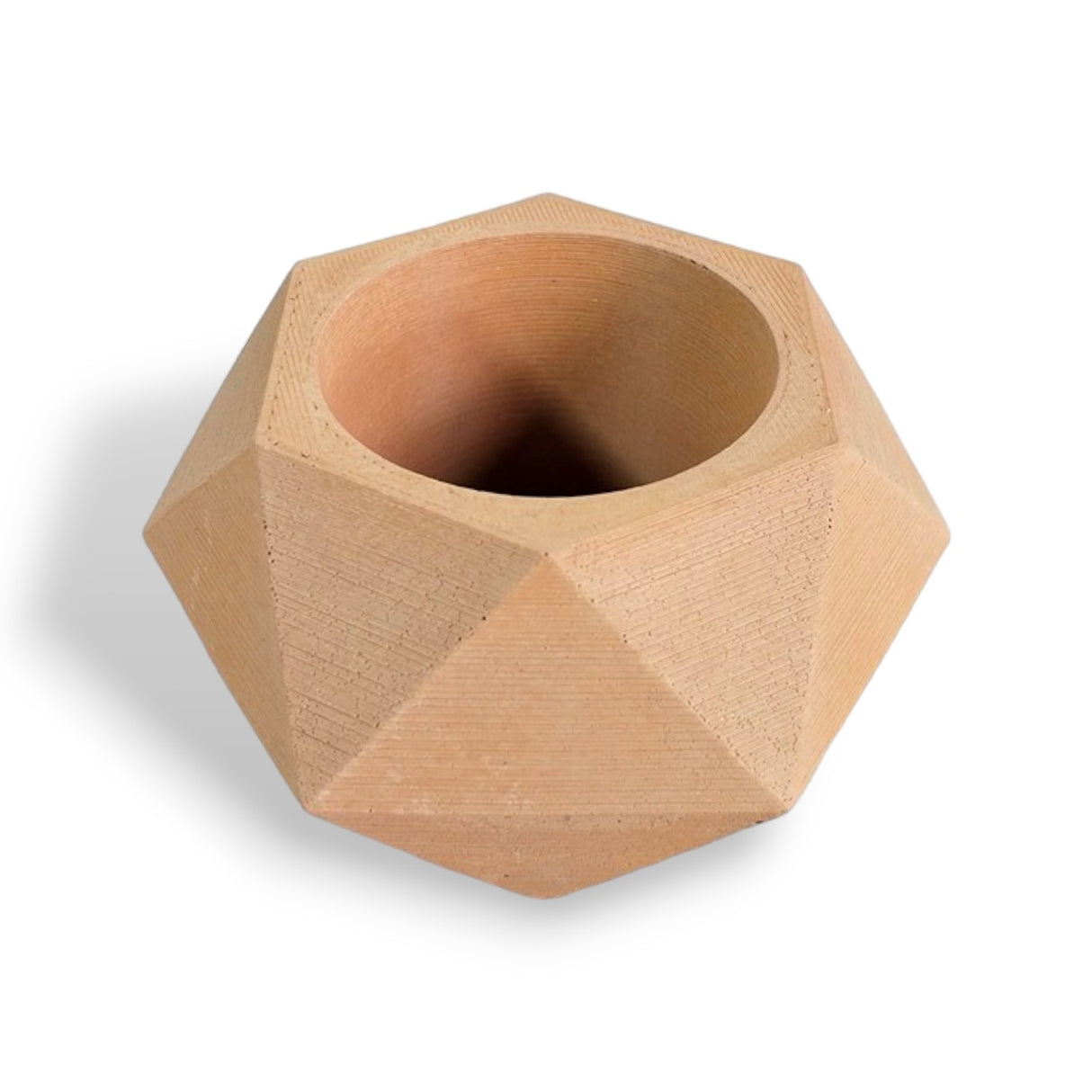 Matera de mesa Adara Petty Café 7x7cm de Cemento Hexagonal de 0.2 Litros - Jardineria | Bylmo