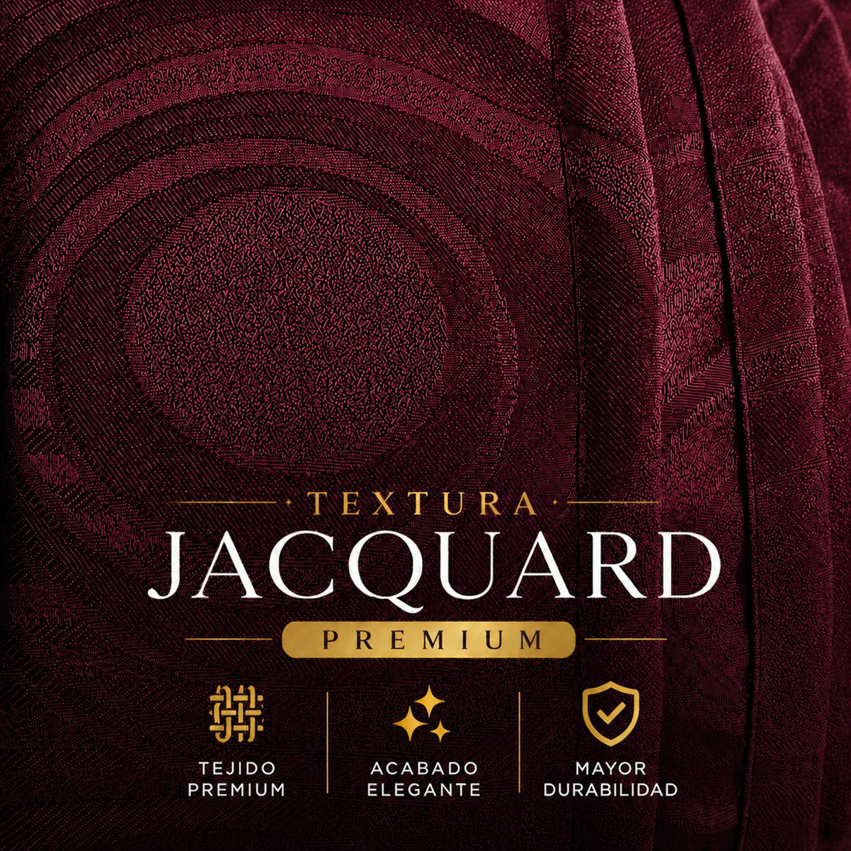 Cortina Jacquard Vinotinto 280x200cm de Figuras
