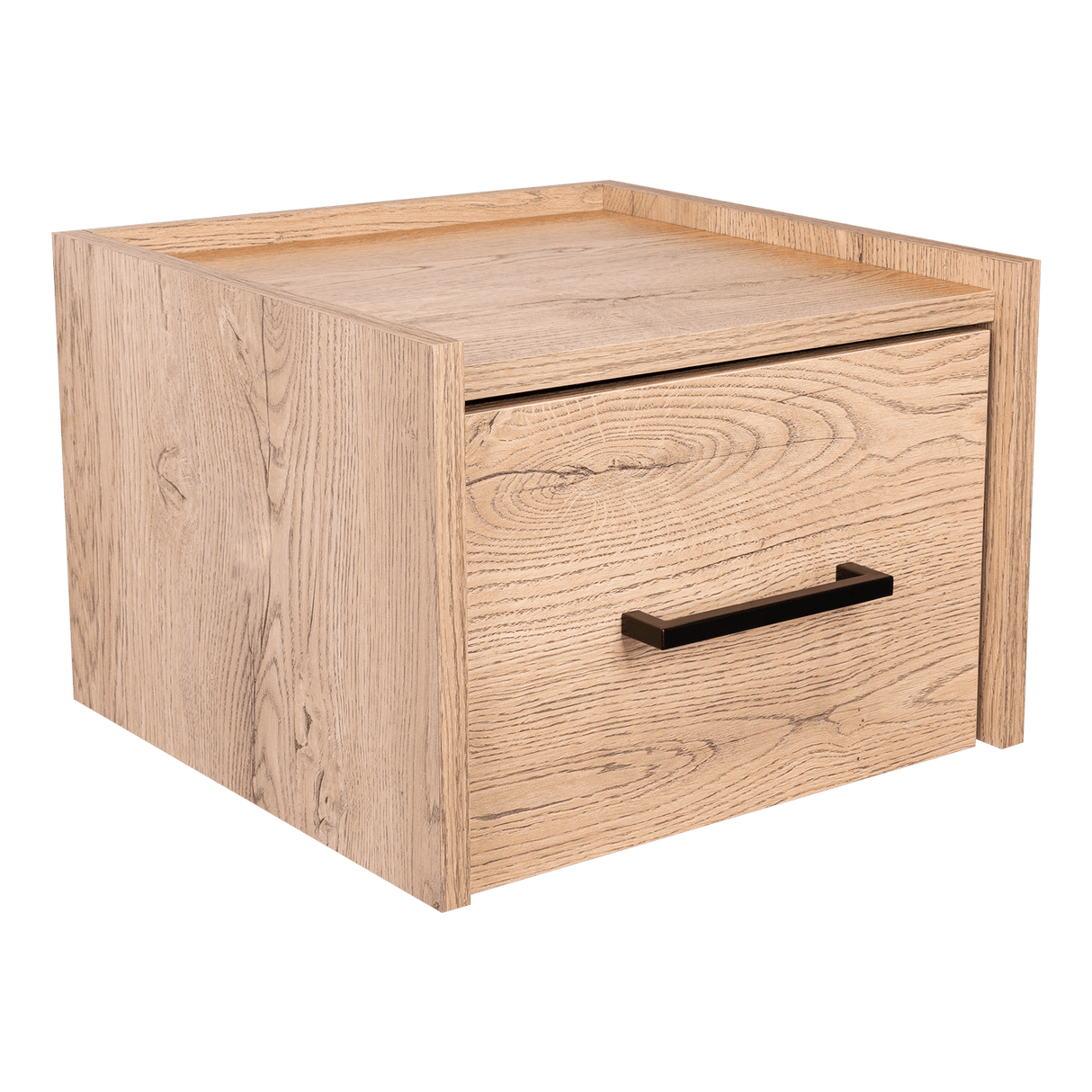 Mesa de Noche Flotante Boa Macadamia 35x25cm con Un Cajón - Mesas de Noche | Bylmo