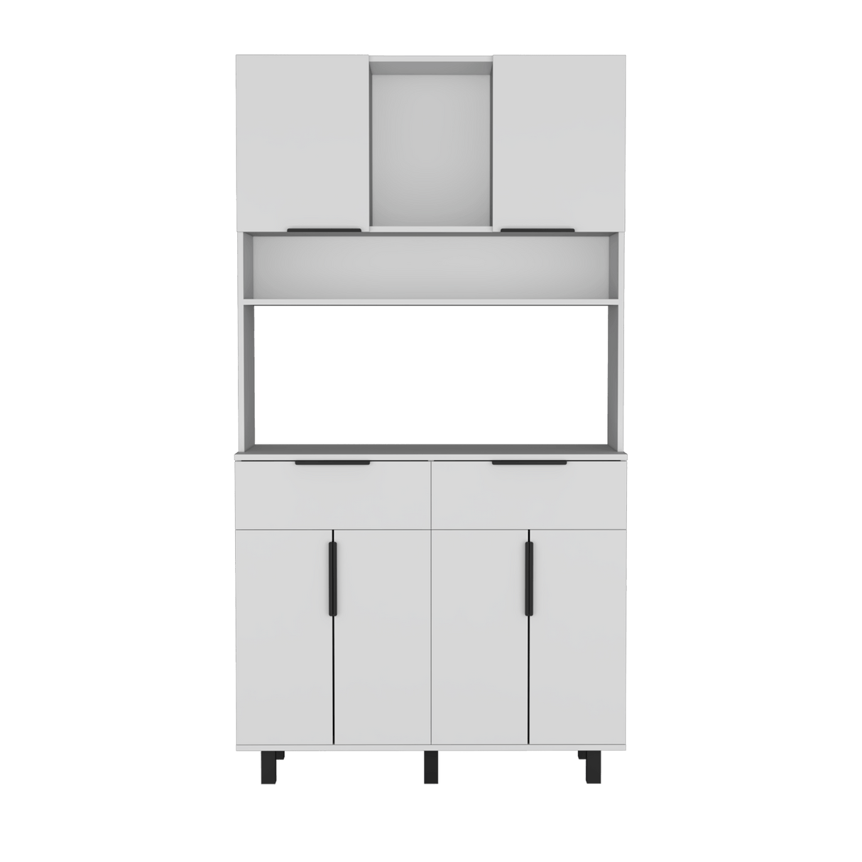 Alacena Oshawa 2m Blanco Diseño moderno fácil armado - Alacenas y Muebles Microondas | Bylmo
