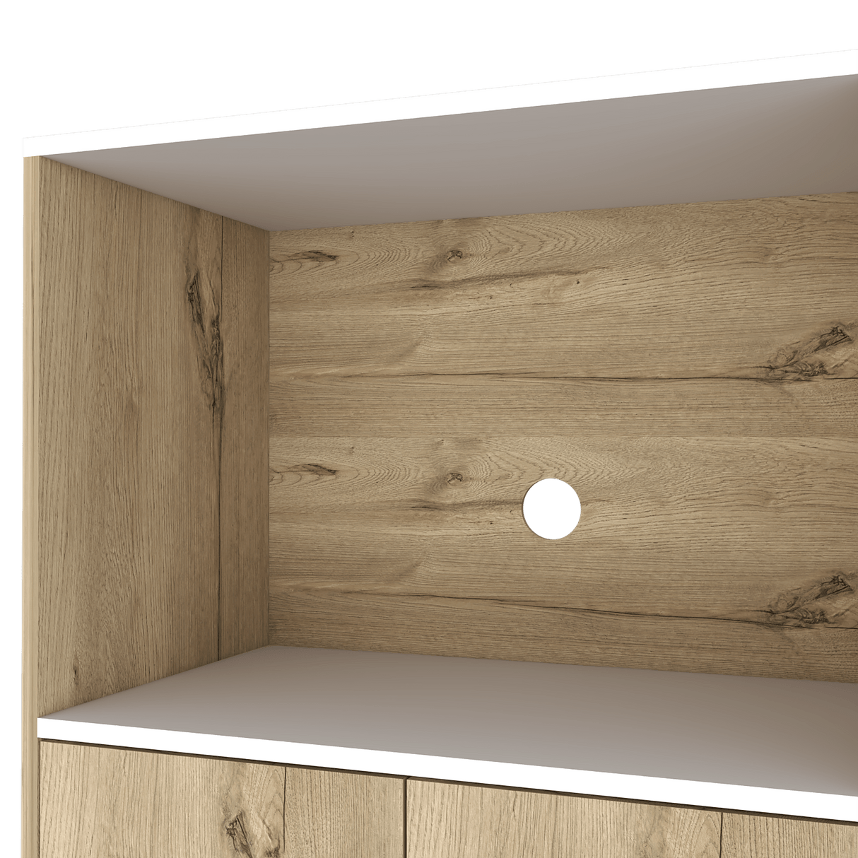 Mueble Microondas Diyue 2 puertas gran capacidad Duna y Blanco moderno 65 x 130cm - Alacenas y Muebles Microondas | Bylmo