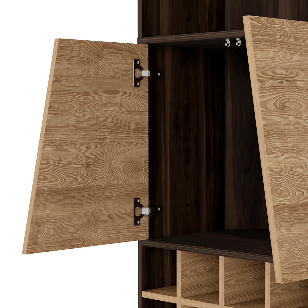 Bar Esquinero Fraktal Habano 65.8x180cm Moderno - Bares | Bylmo