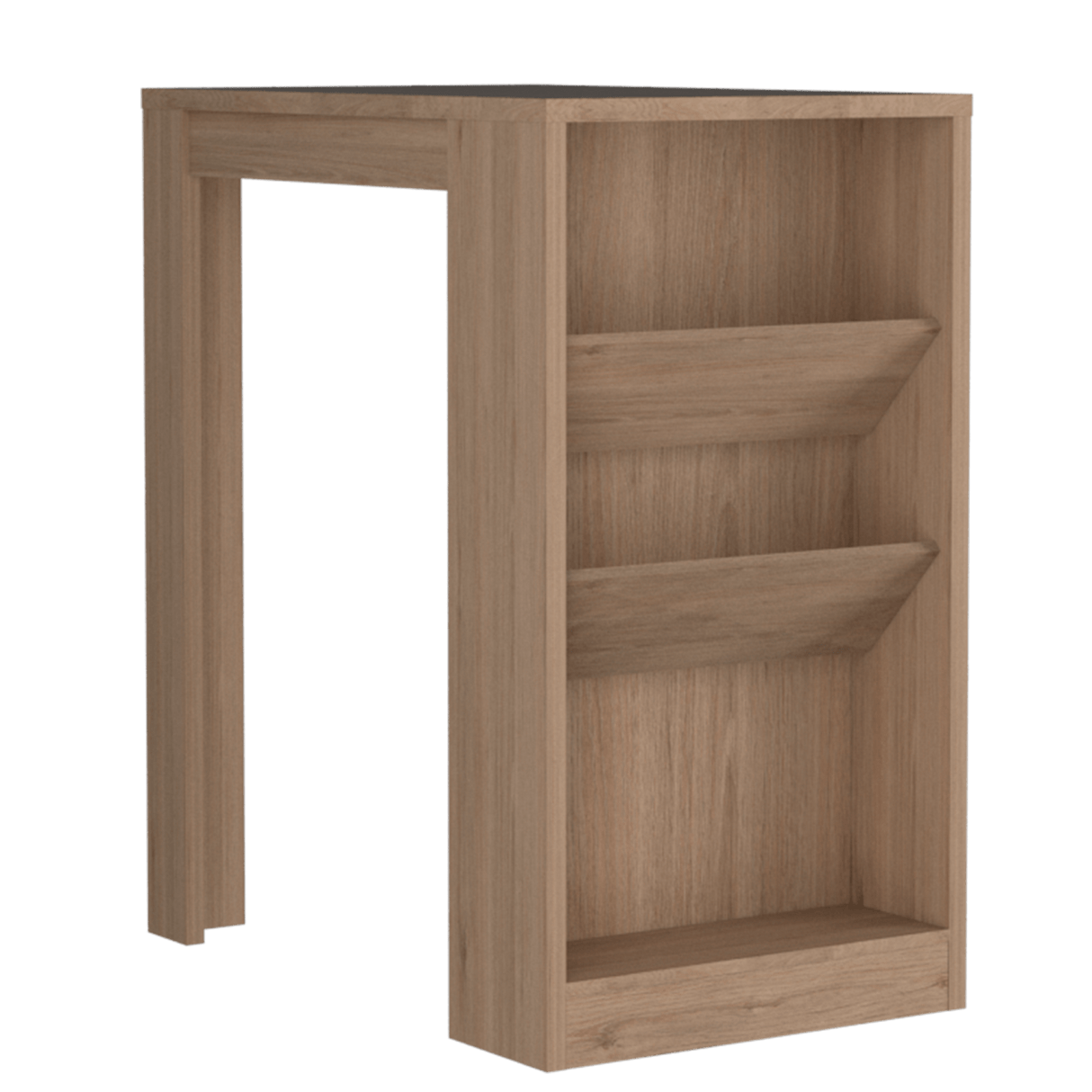 Mesa Bar Syrah Con Entrepaños Inclinados 58x91 Cm Color Rovere Moderna - Bares | Bylmo