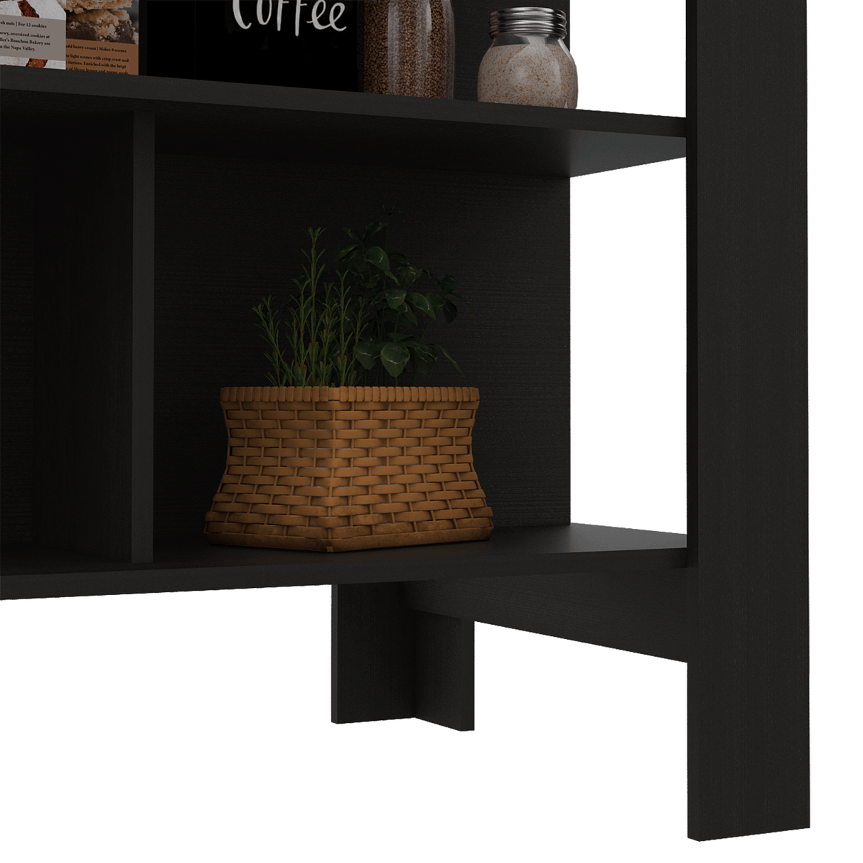 Isla de Cocina Cala 70x103 Wengue Duna 2 Entrepaños - Barras y Muebles Auxiliares | Bylmo