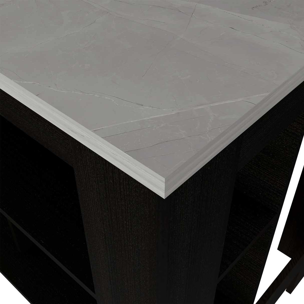 Isla de Cocina Cala 70x103 Wengue Ibiza 2 Entrepaños Moderna - Barras y Muebles Auxiliares | Bylmo