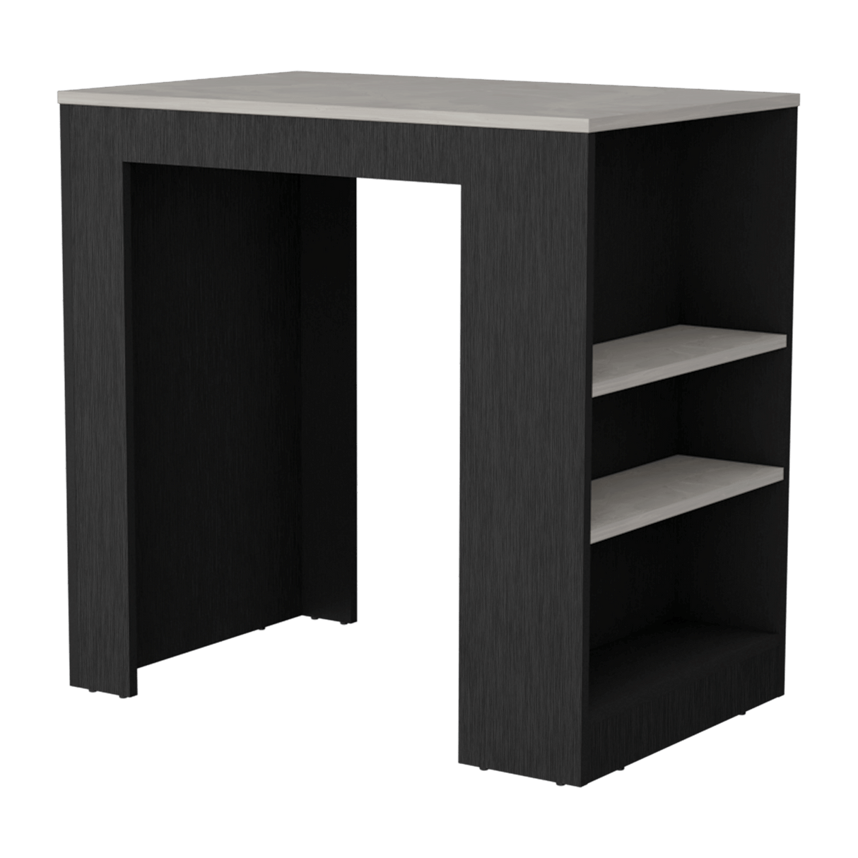 Isla de Cocina Potree Moderno 3 Entrepaños Wengue 59x91.3cm - Barras y Muebles Auxiliares | Bylmo