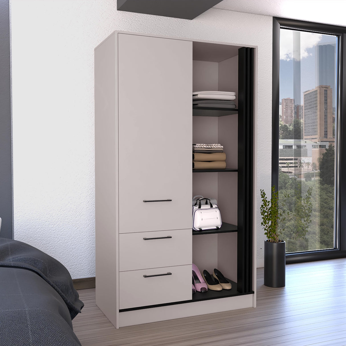 Closet Gantt Wengue 52x180cm Moderno - Closets | Bylmo