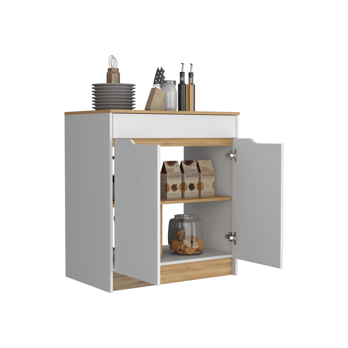 Mueble Inferior de Cocina Soler Blanco Moderno 52x89cm - Muebles Inferiores | Bylmo