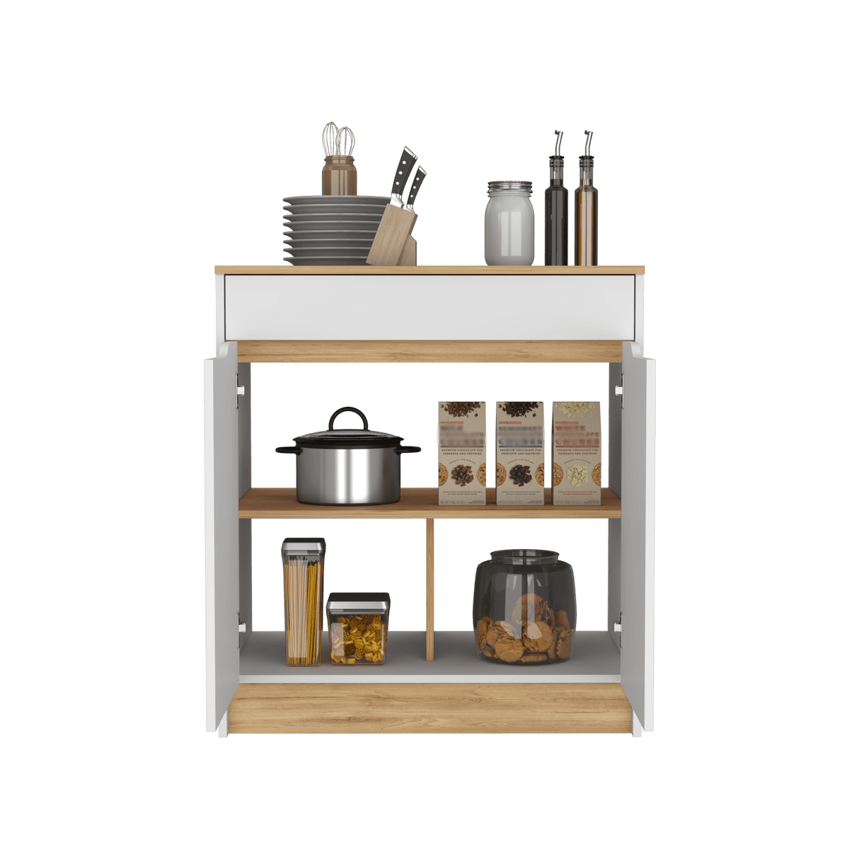 Mueble Inferior de Cocina Soler Blanco Moderno 52x89cm - Muebles Inferiores | Bylmo