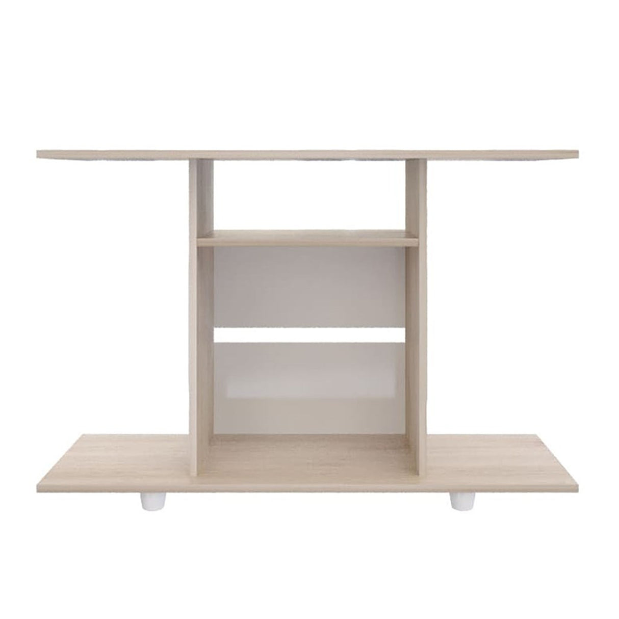 Mesa para TV Prato Moderna Ceniza 100x67.1 cm con 3 Entrepaños - Muebles de TV | Bylmo