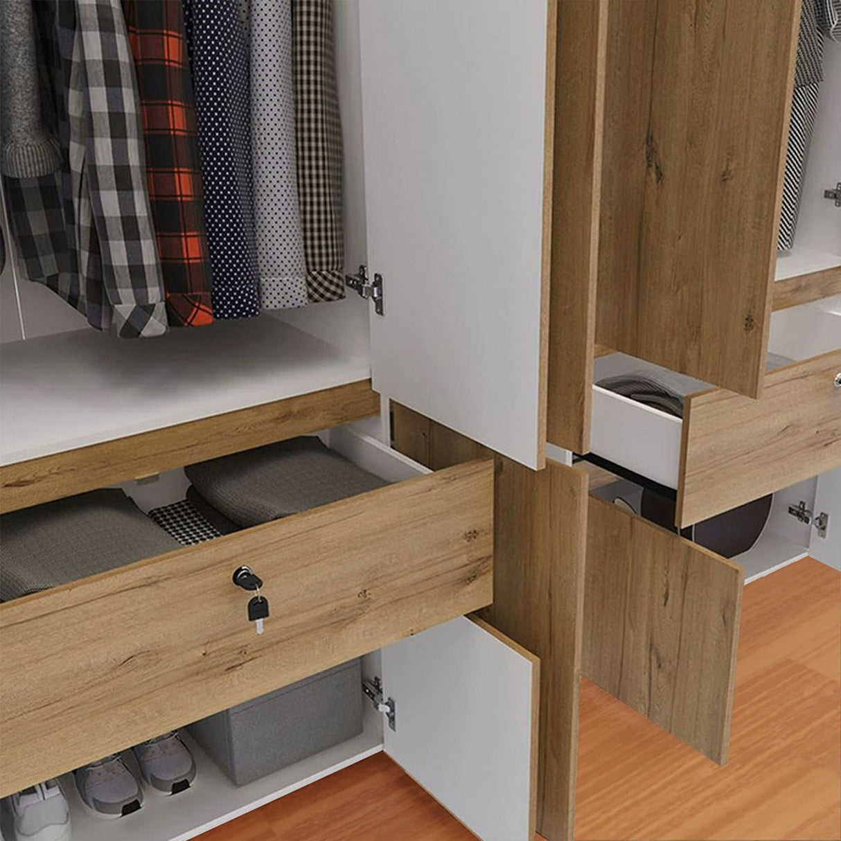 Closet Kanon Duna 200x199.9cm Con Espejo - Closets | Bylmo