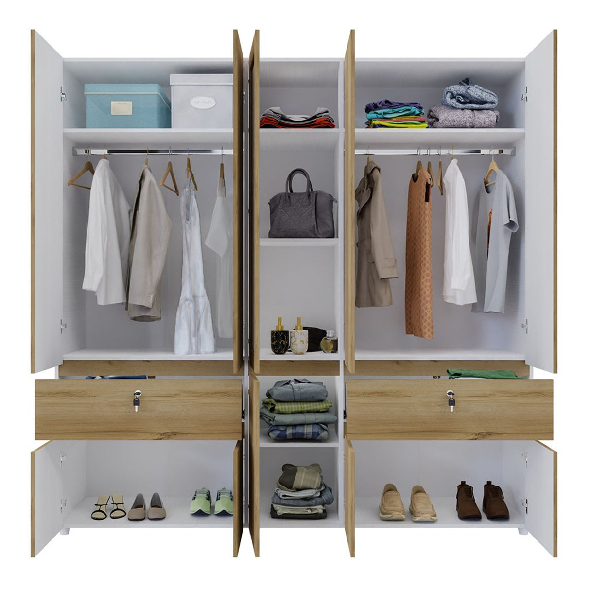 Closet Kanon Duna 200x199.9cm Con Espejo - Closets | Bylmo