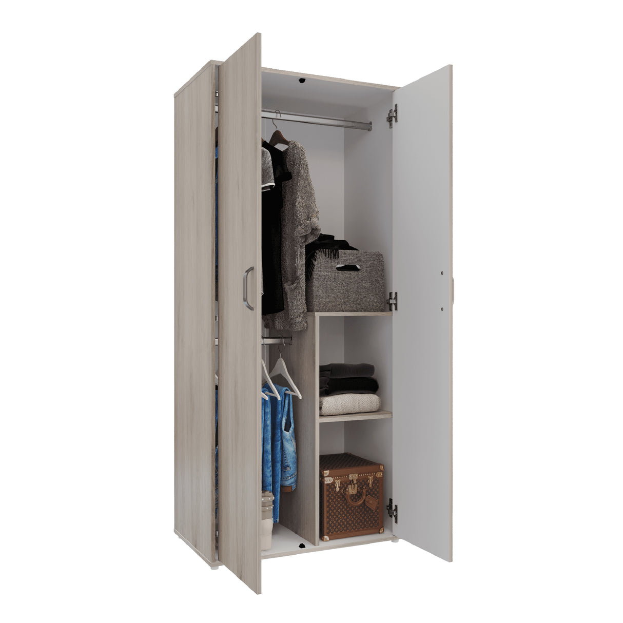 Closet Star Compacto Ceniza 80x180cm Moderno - Closets | Bylmo