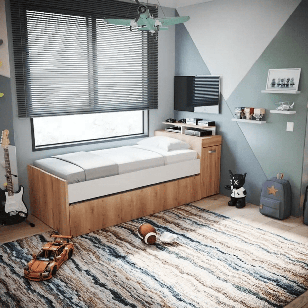 Cama Nido Sencilla 90 cm Duna y Blanco Mltifuncional - Camas y Cabeceros | Bylmo