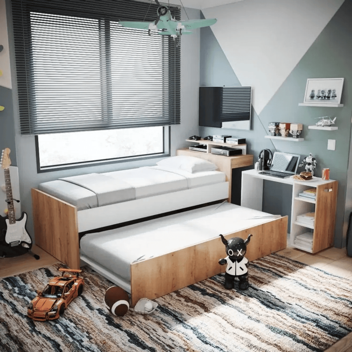 Cama Nido Sencilla 90 cm Duna y Blanco Mltifuncional - Camas y Cabeceros | Bylmo