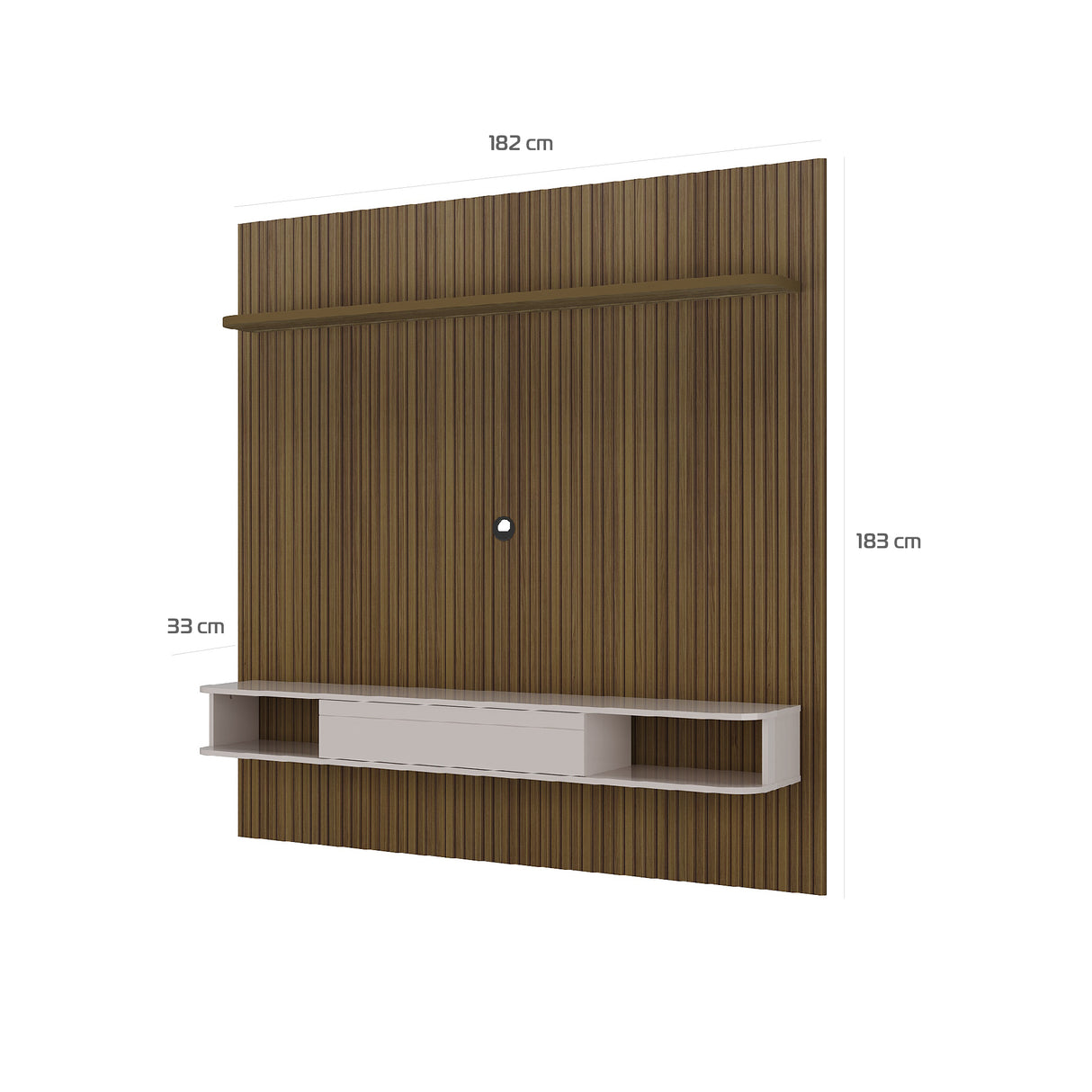 Panel de TV Bewood para TV Hasta 75 Pulgadas Pino y Blanco Moderna - Muebles de TV | Bylmo