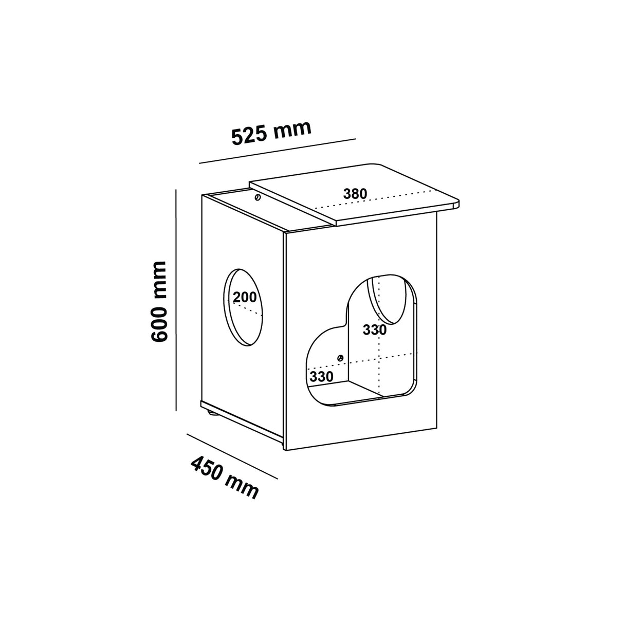 Mesa Auxiliar Petsgrove 2 En 1 Roble Y Blanco - Muebles para Mascotas | Bylmo