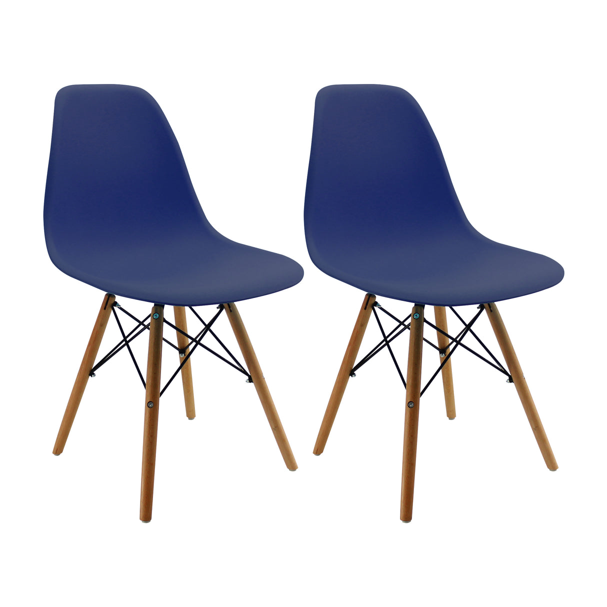 Kit x 2 Sillas Comedor DKR Eames Azul Oceano 46.5 cm - Sillas y Butacos | Bylmo