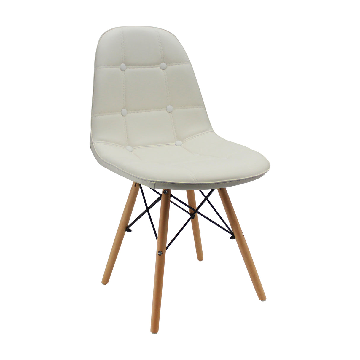 Kit x 2 Sillas Comedor DKR Botones 44 cm Blanco - Sillas y Butacos | Bylmo