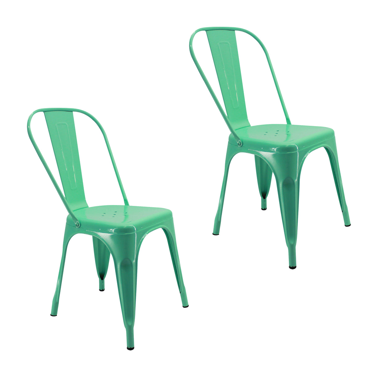 Kit X 2 Sillas De Comedor Titan Tolix Verde Menta Elegancia 36 Cm - Sillas y Butacos | Bylmo