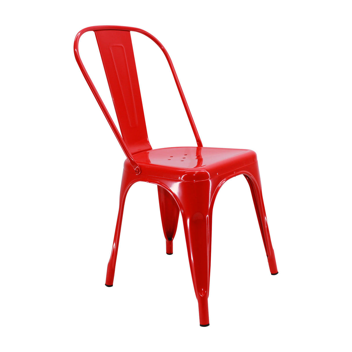 Kit X 4 Sillas De Comedor Tolix Titan Elegante 36 Cm Moderna En Rojo - Sillas y Butacos | Bylmo