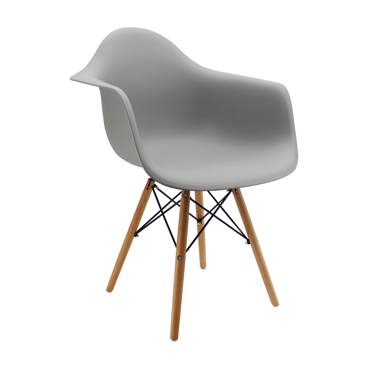 Kit x 2 Sillas Comedor DKR Eames Gris Moderno Polipropileno 62 cm - Sillas y Butacos | Bylmo