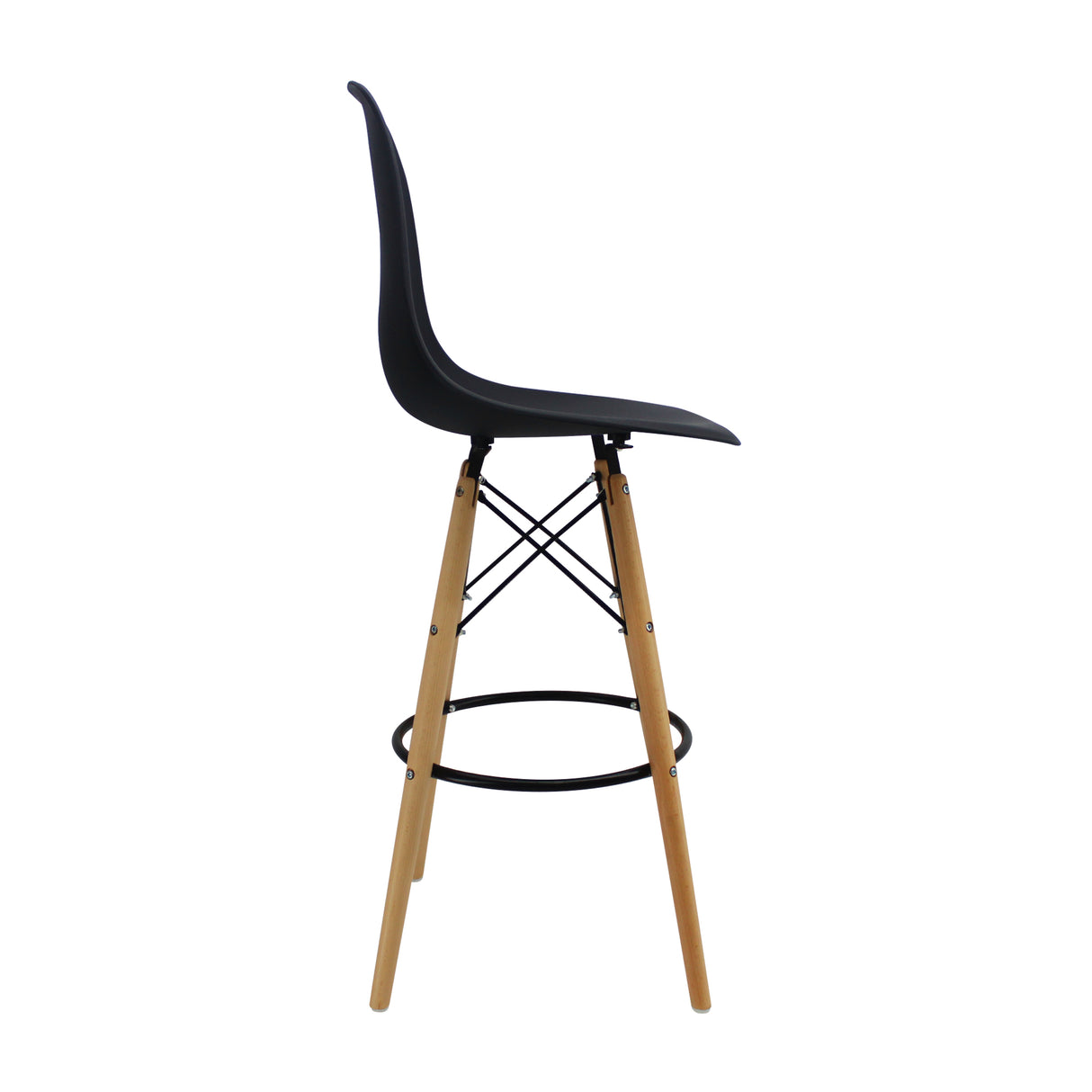 Silla Bar DKR Eames Negra 56x106 cm Polipropileno Moderna - Sillas y Butacos | Bylmo