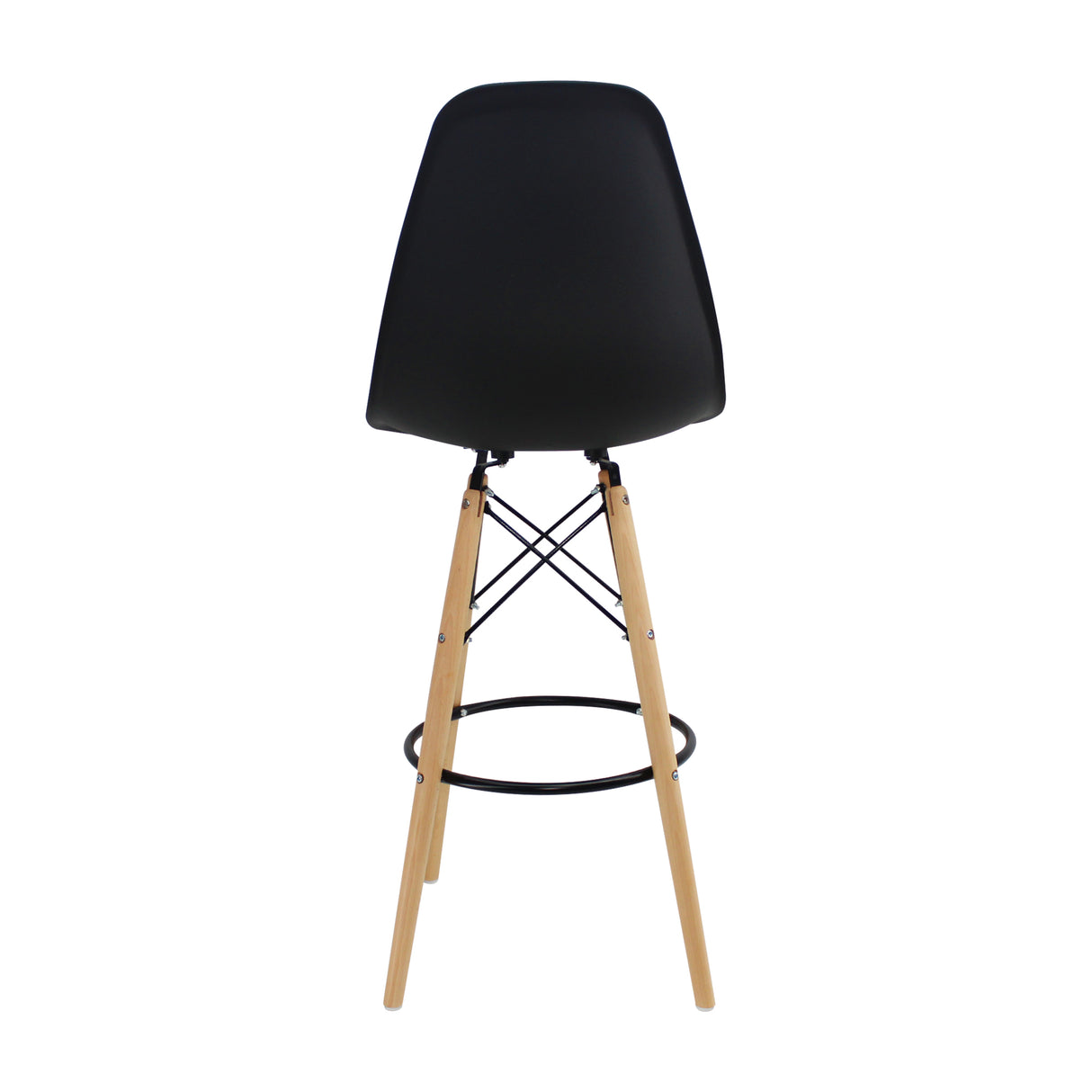 Silla Bar DKR Eames Negra 56x106 cm Polipropileno Moderna - Sillas y Butacos | Bylmo