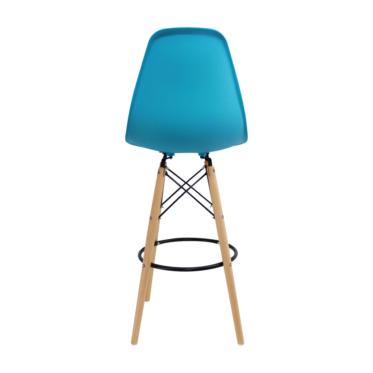 Silla Bar DKR Eames Azul Moderna de Polipropileno 56 cm - Sillas y Butacos | Bylmo