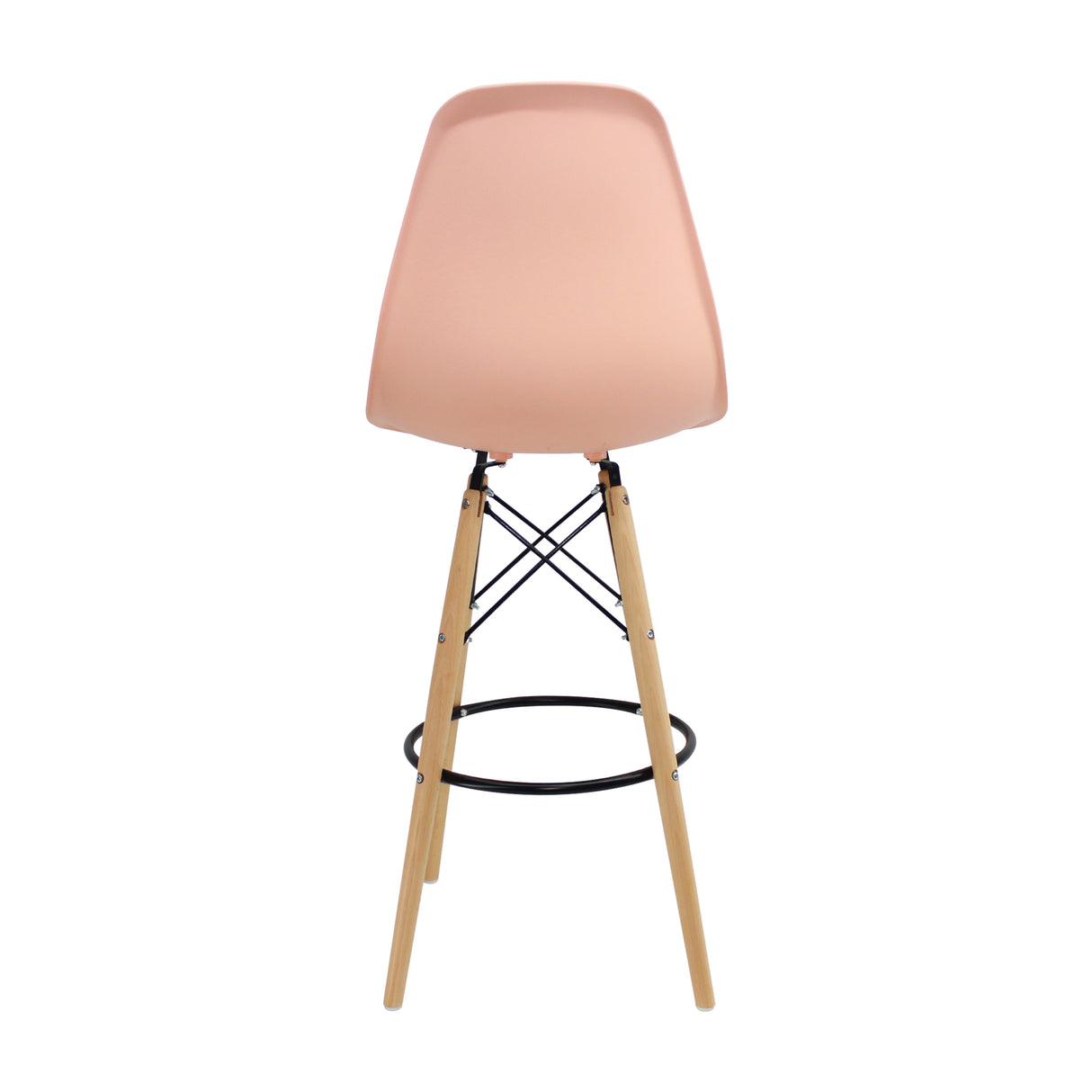 Silla Bar DKR Eames Salmón Polipropileno Diseño Moderno 56 cm - Sillas y Butacos | Bylmo