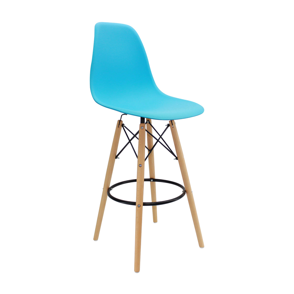 Set x 2 Sillas de Bar DKR Eames Azul Moderno 56 cm - Sillas y Butacos | Bylmo