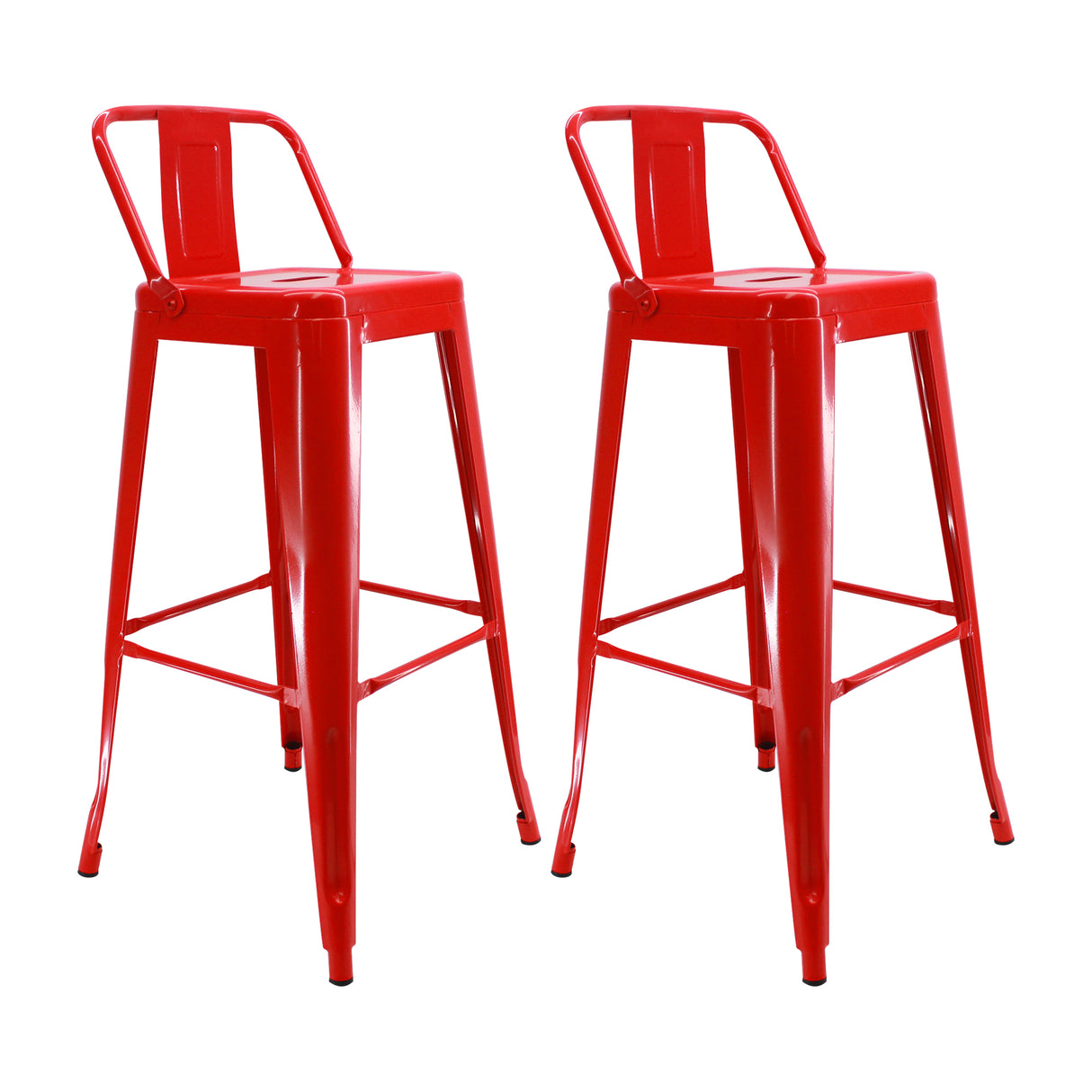 Set x 2 Sillas de Bar Titan 41.5x78cm Rojo - Sillas y Butacos | Bylmo