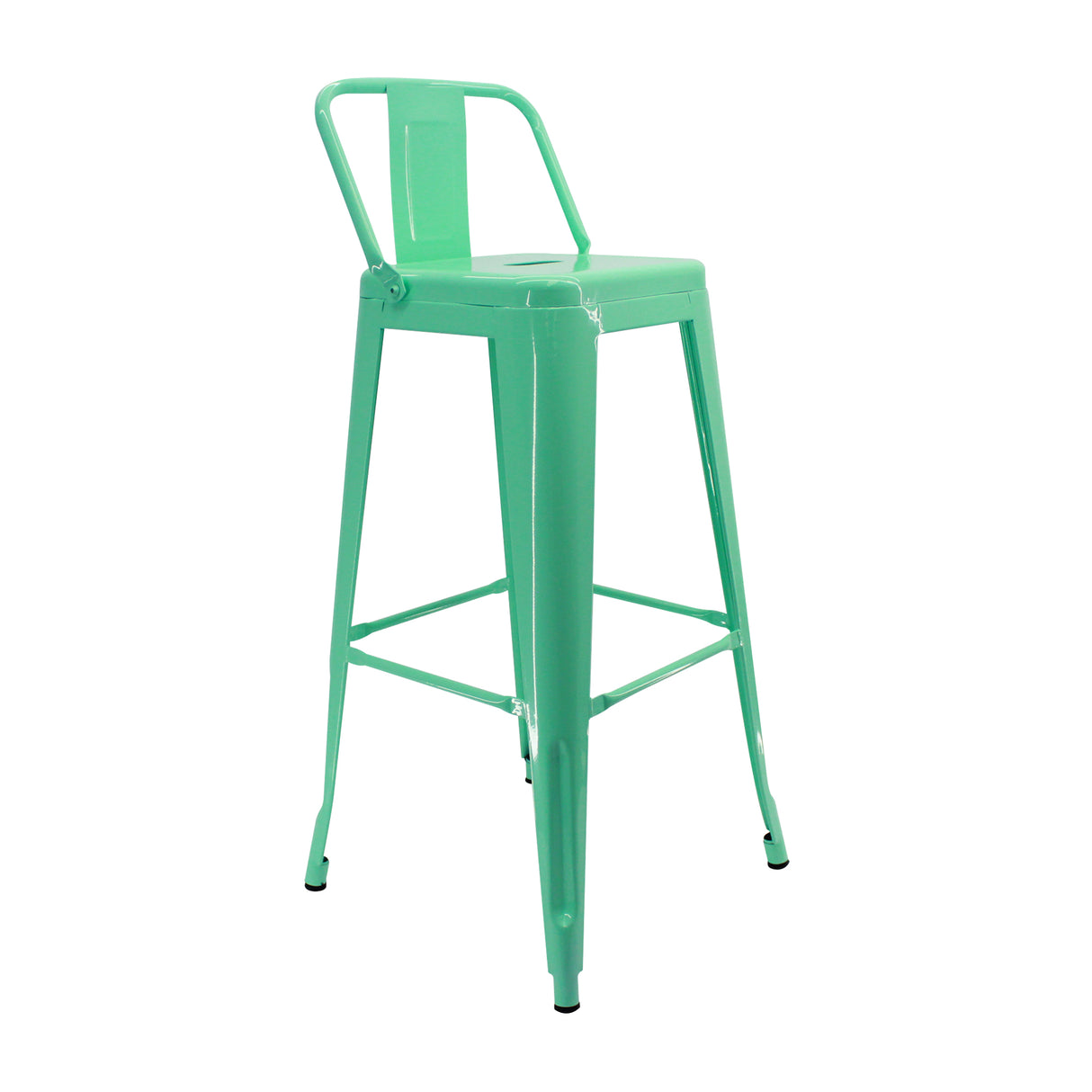 Set x 3 Sillas de Bar Titan Verde Menta Moderno Metálico 41.5 cm - Sillas y Butacos | Bylmo