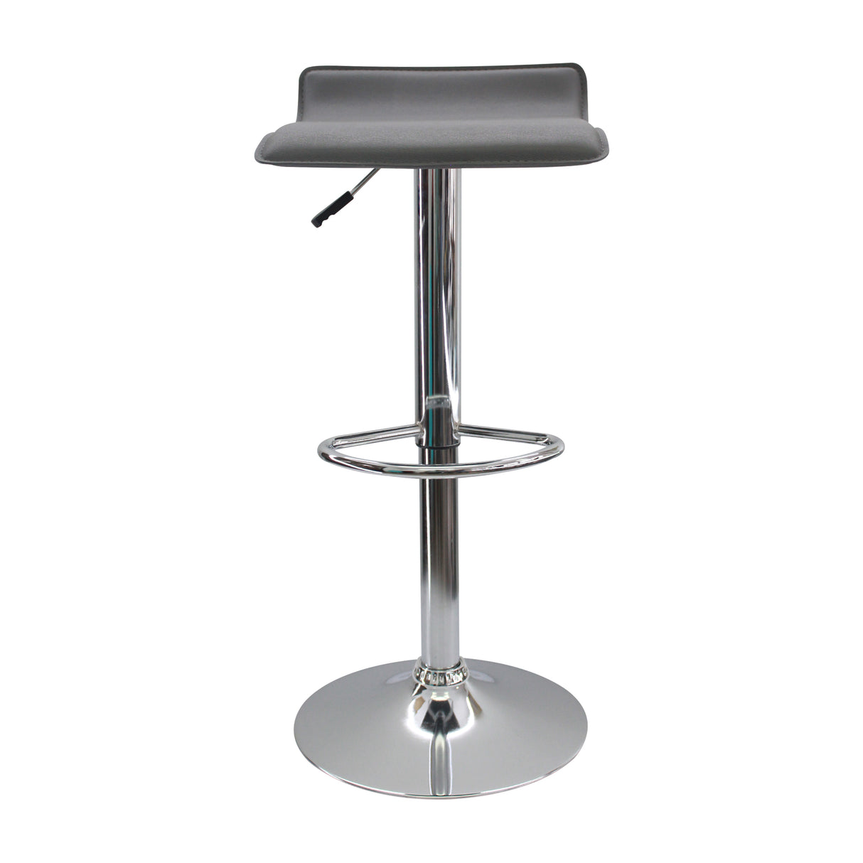 Set x 3 Sillas de Bar Wave Gris Elegante Cromado y Cuero 38x79cm - Sillas y Butacos | Bylmo