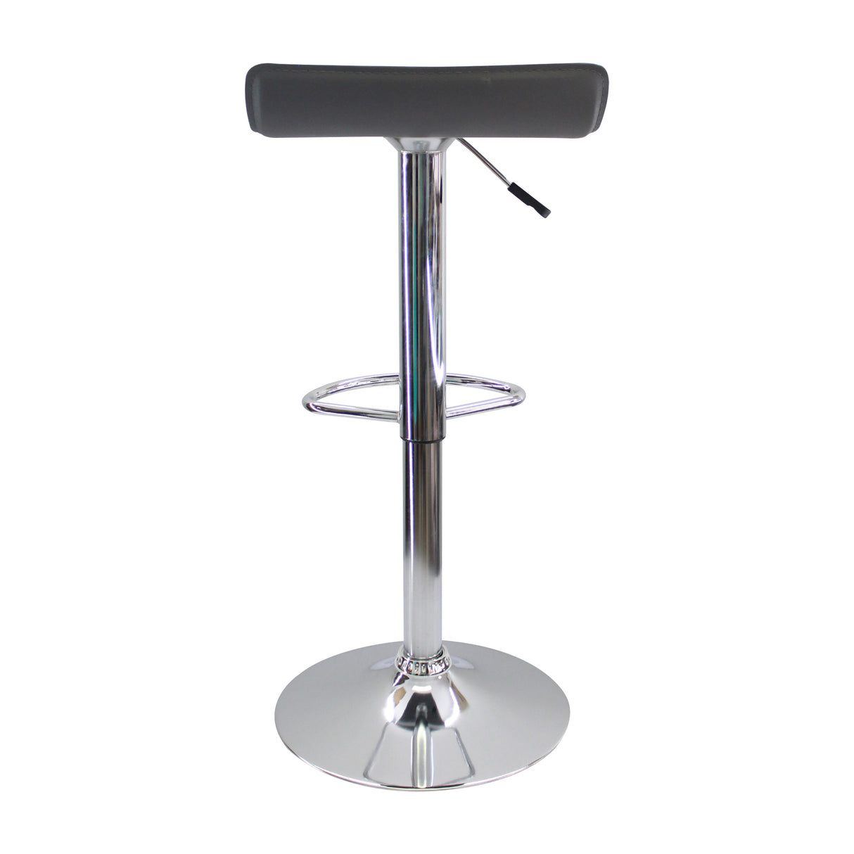 Set x 3 Sillas de Bar Wave Gris Elegante Cromado y Cuero 38x79cm - Sillas y Butacos | Bylmo